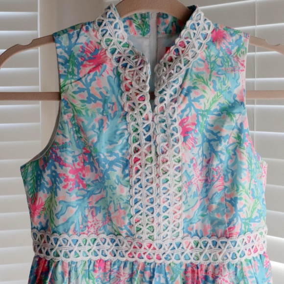 NWOT Lilly Pulitzer Girls Paisley Alexa Dress Size 14 Blue and Pink, Never Worn - Picture 2 of 4